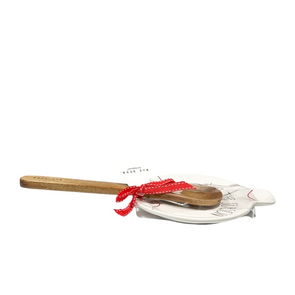 NEW Rae Dunn Christmas Ornament โTIS THE SEASON Spoon Rest w/Wooden Spoon Set - Picture 2 of 5
